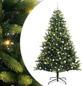 vidaXL Mesterséges Hajlított Karácsonyfa 300 LED-del Zöld 240 cm