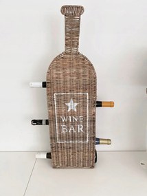 Rusztikus Rattan Palack Polc Bor Hampton Állvány Rattan Akasztó