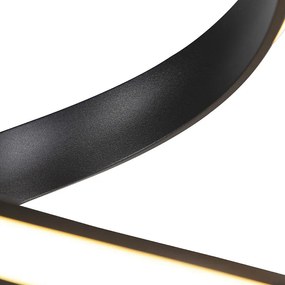 Design állólámpa fekete, LED-del és dimmerrel - Twisted