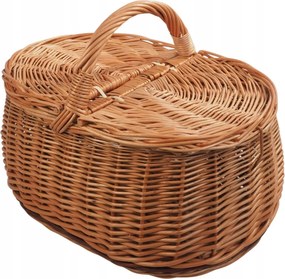 Nagy piknik kosár Fonott piknik kosár