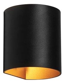 Intelligens fali lámpa fekete sárgarézzel, WiFi G9-vel - Sabbio