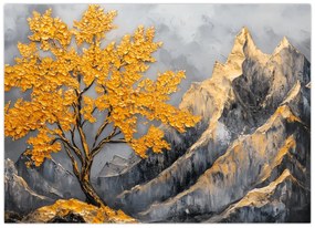 Kép – Arany fa a hegyekben (70x50 cm)