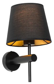 Modern fali lámpa fekete - Pluk