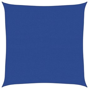 kék négyzet alakú HDPE napvitorla 160 g/m² 7x7 m