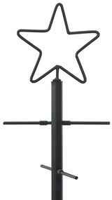 Fém karácsonyfa állvánnyal Fekete 60 cm Porszórt Acél