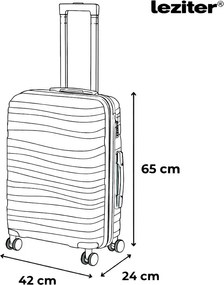 TraveLux Voyager III gurulós bőrönd szett szürke