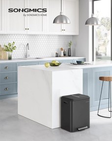 2 x 15 literes konyhai szemetes fekete színben