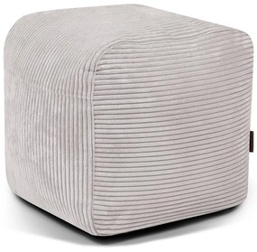 Világosszürke kordbársony babzsákfotel Plus 50 Lounge – SLOWDOWN