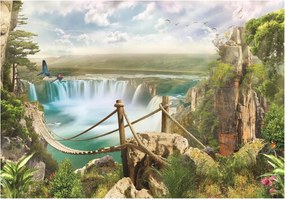 Fotótapéta Erdő Vízesés Fotótapéta Ragasztó 254 x 184 10515V4