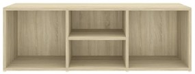 sonoma tölgy színű szerelt fa cipőtároló pad 105 x 35 x 35 cm