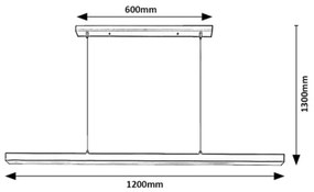 Rabalux 72128 - LED Csillár zsinóron TARIQ LED/30W/230V 4000K fekete