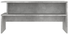 betonszürke szerelt fa dohányzóasztal 90 x 55 x 42,5 cm