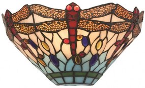 SEARCHLIGHT-1283-17 DRAGONFLY Többszínű Színű Tiffany Fali Lámpa 1XE14 60W IP20