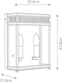Elstead Lighting HOLBORN HL7-M-PC Fali lámpa 2x60W/E14 IP44