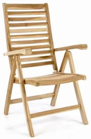 DIVERO® Kerti szék állítható tíkfa