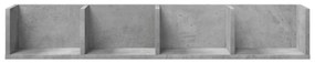 2 db betonszürke szerelt fa faliszekrény 99x18x16,5 cm