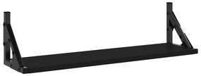 2 db fekete fali polc 60 x 15 x 15,5 cm