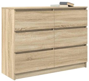 komód Sonoma tölgy 100x35x76 cm Gépelt fa