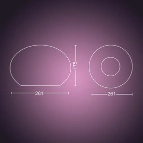 Philips 40904/31/P9-LED RGB állítható Hue FLOURISH asztali lámpa 1xE27/9,5W/230