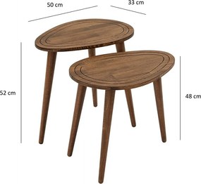 Sweet Walnut kisasztal-készlet, 2 db