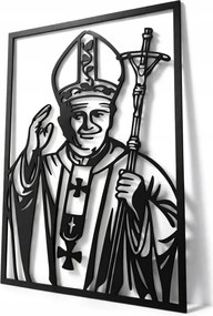 Áttört kép II. János Pál Pápa 60cm 3D áttört fali dekoráció Wojtyla