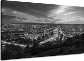 Rouen fekete-fehér vászonképek a Repülésből 120X70