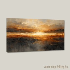 Aranyló Csend vászonkép – meleg fények falra 40x23 cm