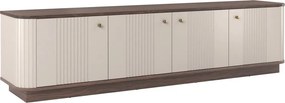Vesper 4D TV szekrény 187 cm - kasmír / dió / arany fogantyúk