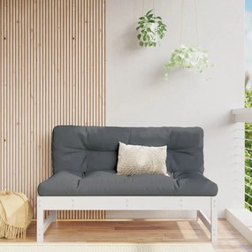 vidaXL fehér kerti tömör fenyőfa középső kanapé 120 x 80 cm
