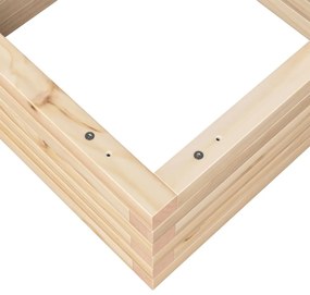 tömör fenyő kerti virágláda 50x50x72 cm