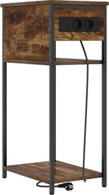 vidaXL Éjjeliszekrény Füstölt tölgy 41 x 28 x 76 cm Faanyag