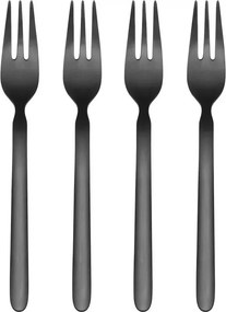 Fekete rozsdamentes acél négyszemélyes desszertes villa szett 4 db-os Stella – Blomus