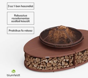 Blumfeldt Firebowl Ebeko 3 az 1-ben, grillsütőként vagy asztalként is használható, grillrács + szikravédő