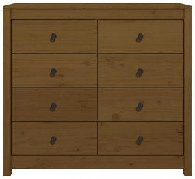 mézbarna tömör fenyőfa kisszekrény 100 x 40 x 90 cm