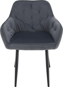 Design fotel, szürke Velvet szövet, VERIO