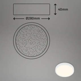 Briloner 3701-016 - LED Dimmelhető mennyezeti lámpa RUNA LED/18W/230V fehér + távirányító