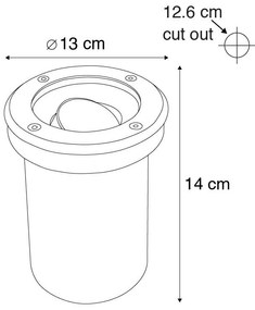 3 db-os kültéri talajszpotlámpák készlet acélból állítható IP65 - Delux