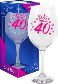 Ajándék 40. születésnapra egy nőnek vicces nagy borospohár