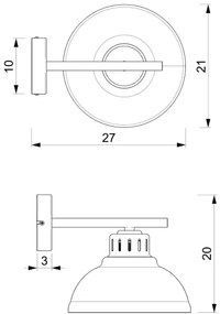 Fali lámpa SVEN 1xE27/15W/230V bézs