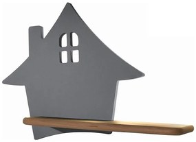 Candellux LED gyerekszoba falilámpa polccal HOUSE LED/4W/230V szürke/fa 21-84842