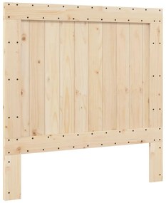 tömör fenyőfa ágykeret fejtámlával 100 x 200 cm