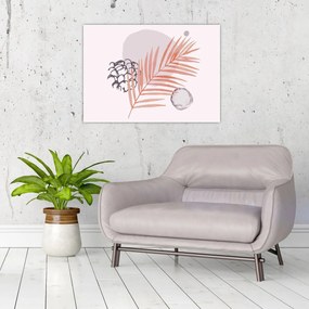 Üveg kép - Lila minimalizmus N⁰3 (70x50 cm)