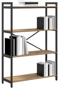Könyvszekrény kézműves tölgy 80 x 30 x 118 cm Faanyag
