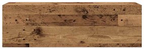 antik fa színű szerelt fa fali fürdőszobaszekrény 100x25x30 cm
