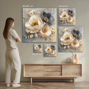 DUBLEZ | Fából készült virág kép - Bazsarózsa