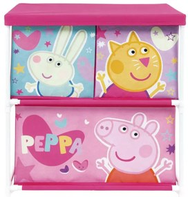 Peppa malac Friends játéktároló állvány 3 rekeszes 53x30x60 cm