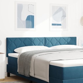 Fejtámla Gyémánt Blokkok Design Sötétkék 180 cm Bársony