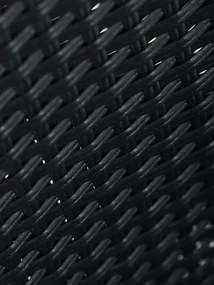 Autronic Kerti szék, fém, polirattan, fekete, AZC-S2113 BK