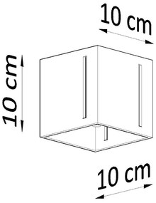 Fehér mennyezeti lámpa fém búrával 10x10 cm Pax – Sollux