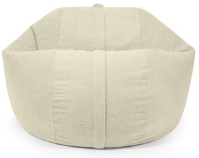 Krémszínű buklé babzsákfotel Roll 135 – SLOWDOWN